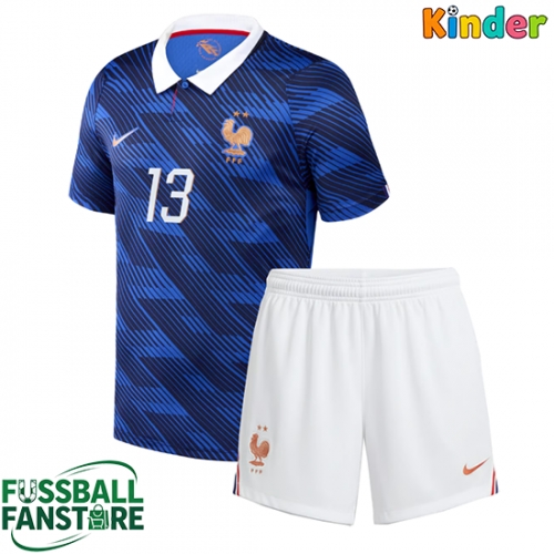 Frankreich Kante #13 Replik Heimtrikot Kinder WM 2026 Kurzarm (+ Kurze Hosen)